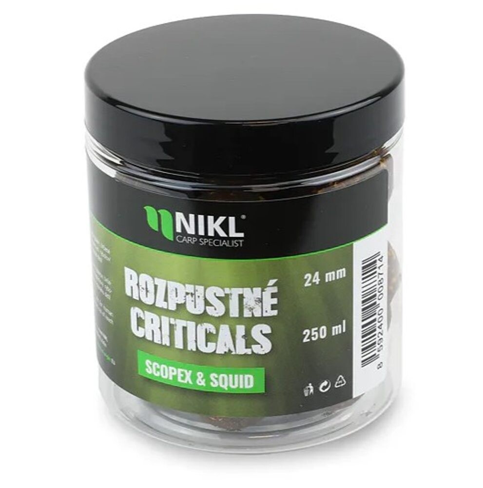 Nikl Rozpustné Criticals boilie Scopex & Squid 250ml - 14mm