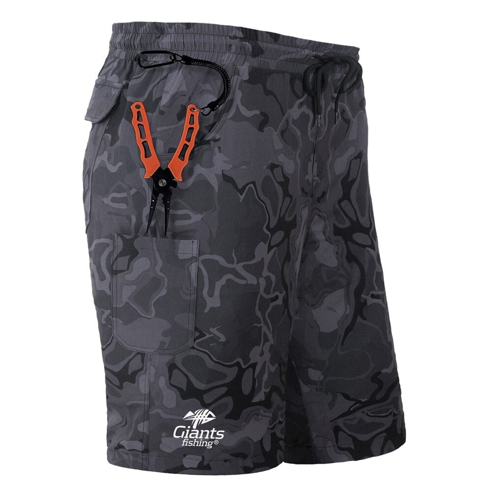 Giants Fishing Kraťasy Shorts Quick Dry UV50+ Camo Grey - L