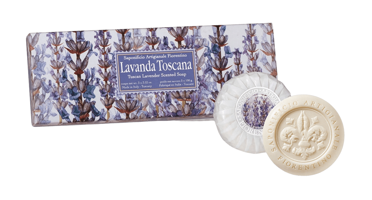 SAF FIORENTINO Tuhé mýdlo, Toskánská levandule 3 x 125 g