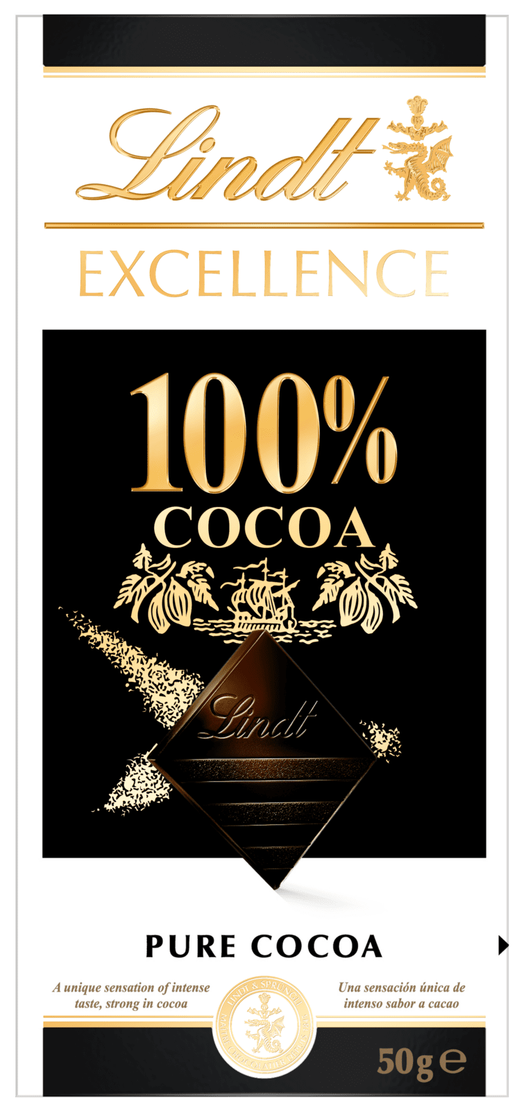 LINDT Čokoláda EXCELLENCE Extra hořká 100% kakaa, 100 g