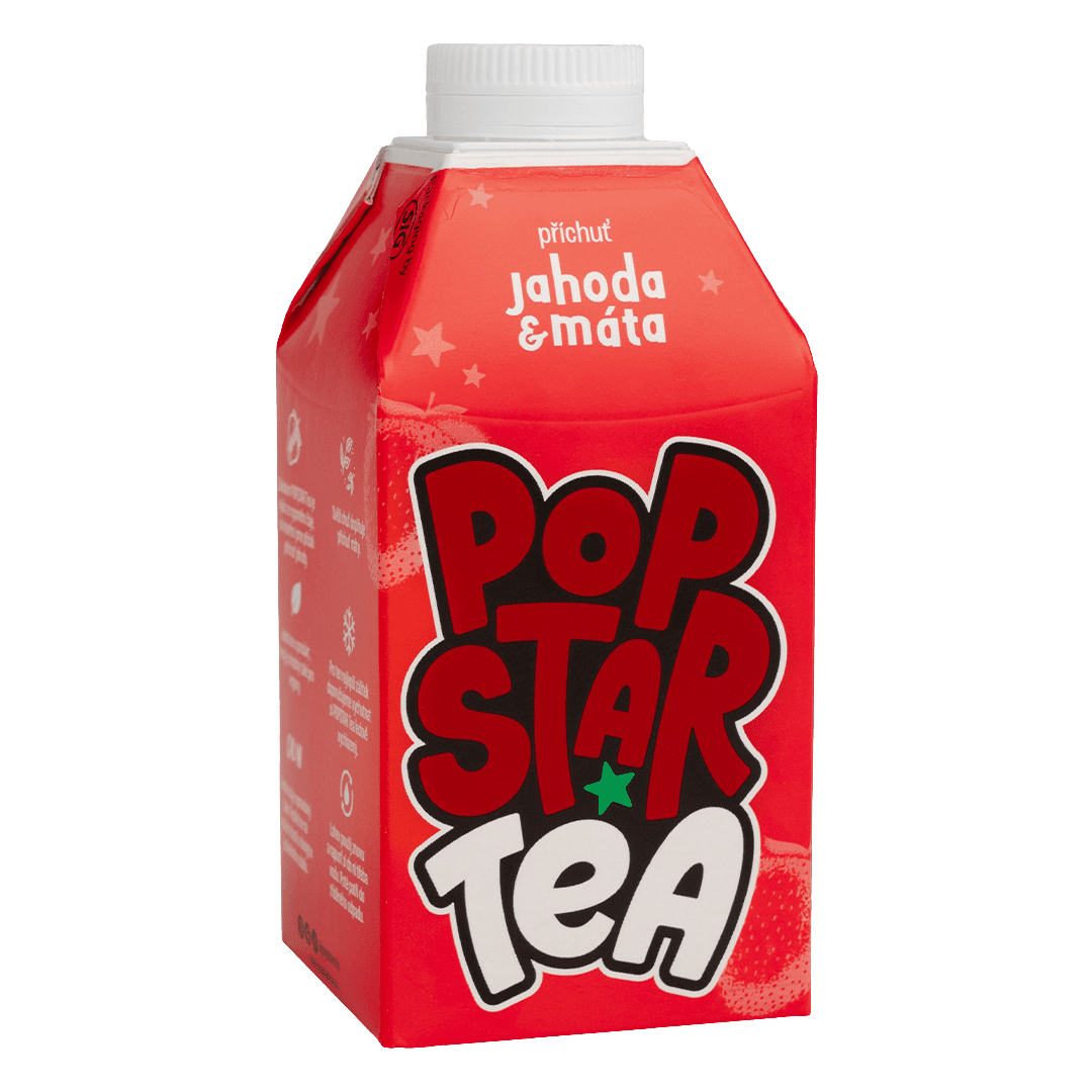 POPSTAR Tea Jahoda & Máta 0.5 l