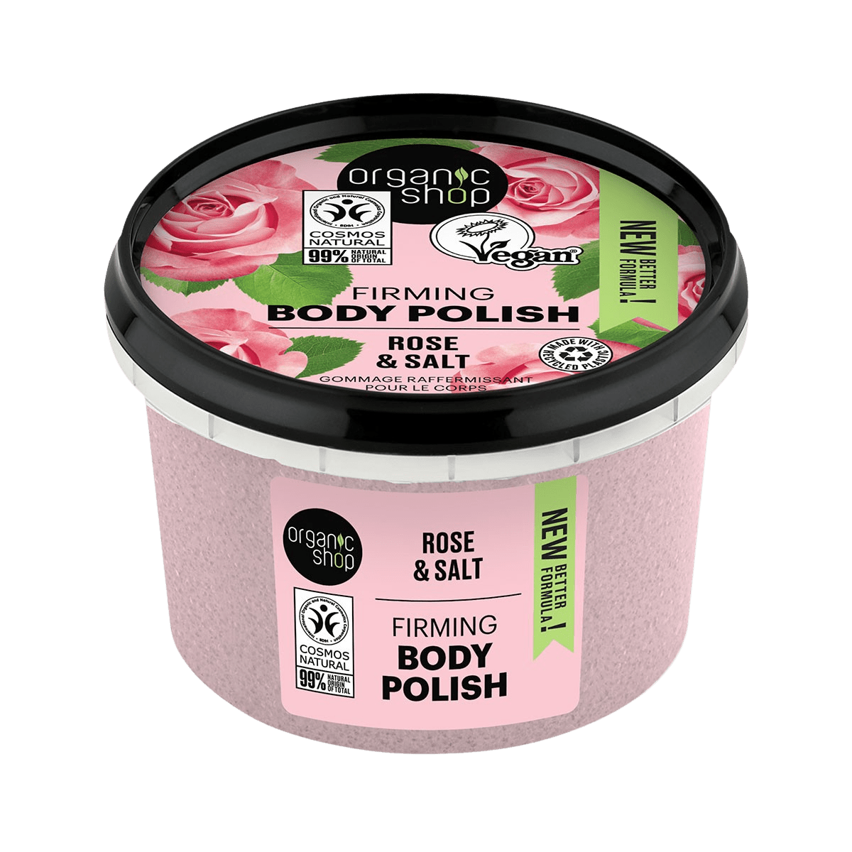 ORGANIC SHOP Tělový peeling Růže a sůl 250 ml
