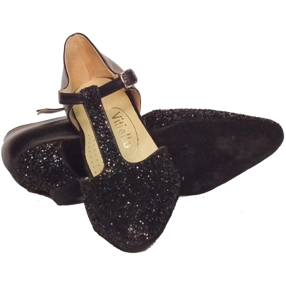 Vitiello Dance Shoes  Standard cristal  Černá