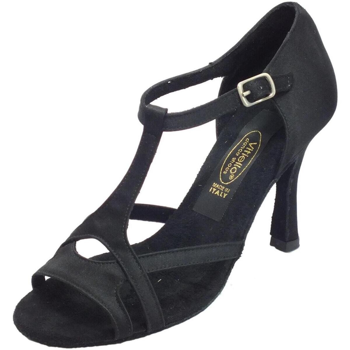 Vitiello Dance Shoes  402 Raso nero forma  Černá
