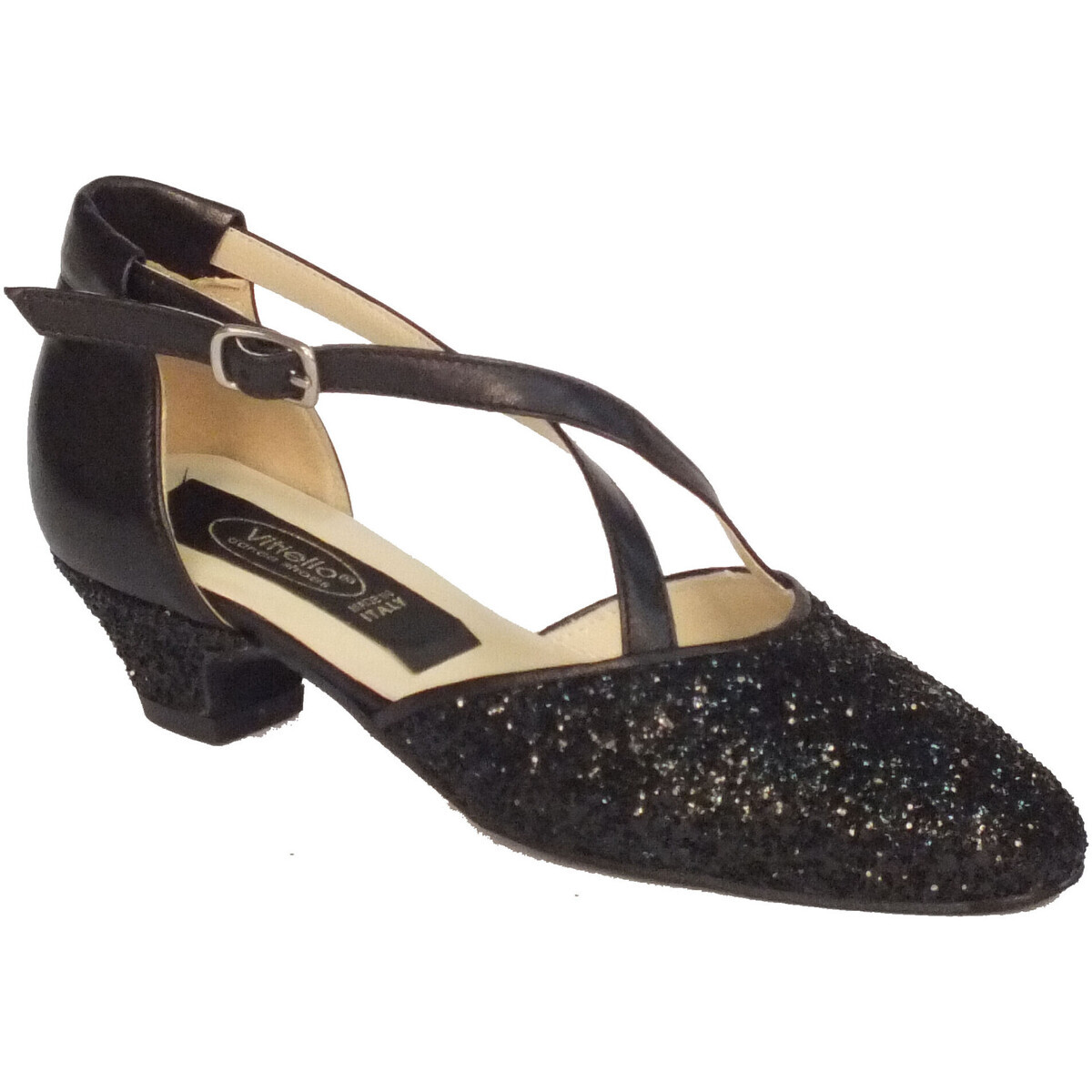 Vitiello Dance Shoes  Cristal Nero  Černá