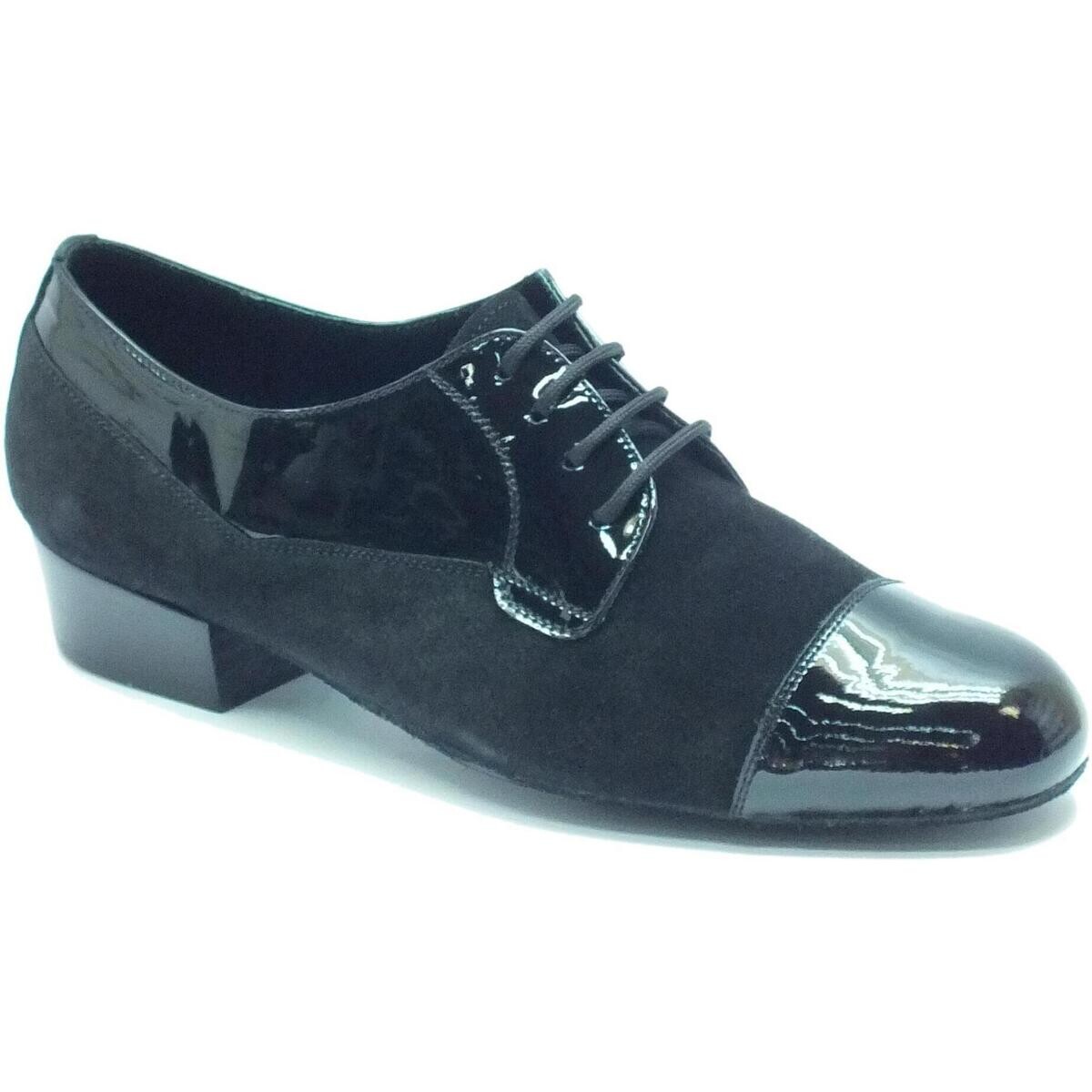 Vitiello Dance Shoes  Standard Camoscio e Verniciato  Černá