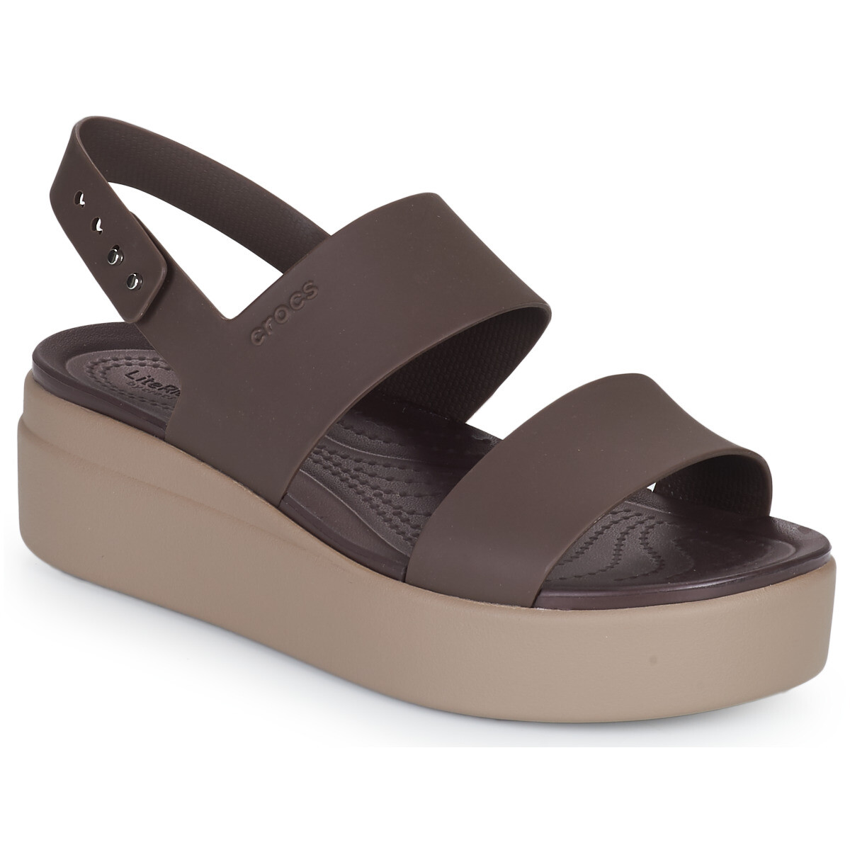 Crocs  CROCS BROOKLYN LOW WEDGE W  Hnědá