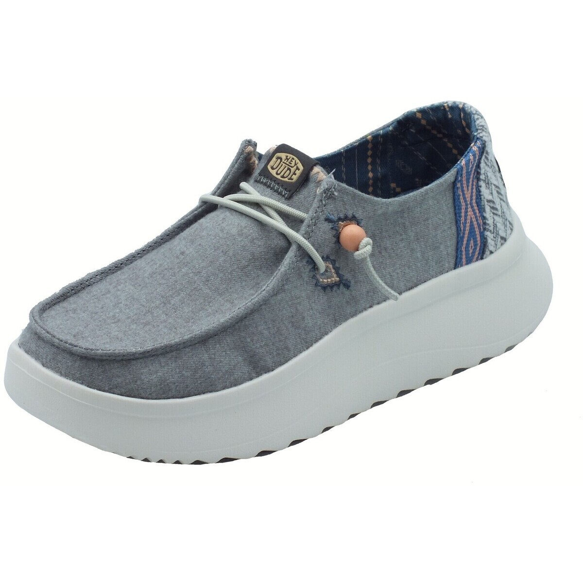 HEYDUDE  41946 Wendy peak Chambray Woven  Šedá