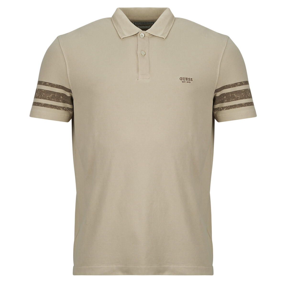 Guess  SS WASHED PRINTED POLO  Béžová