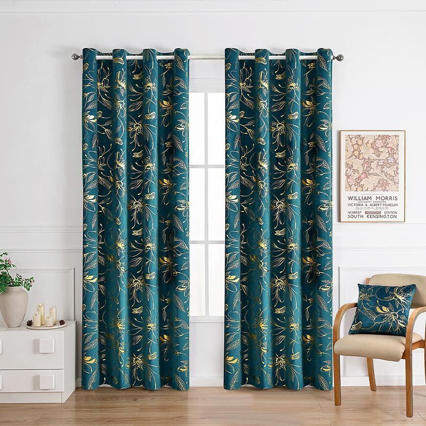 Závěs na průchodkách INESS 2504-4/210GSM 140x250 tyrkysový