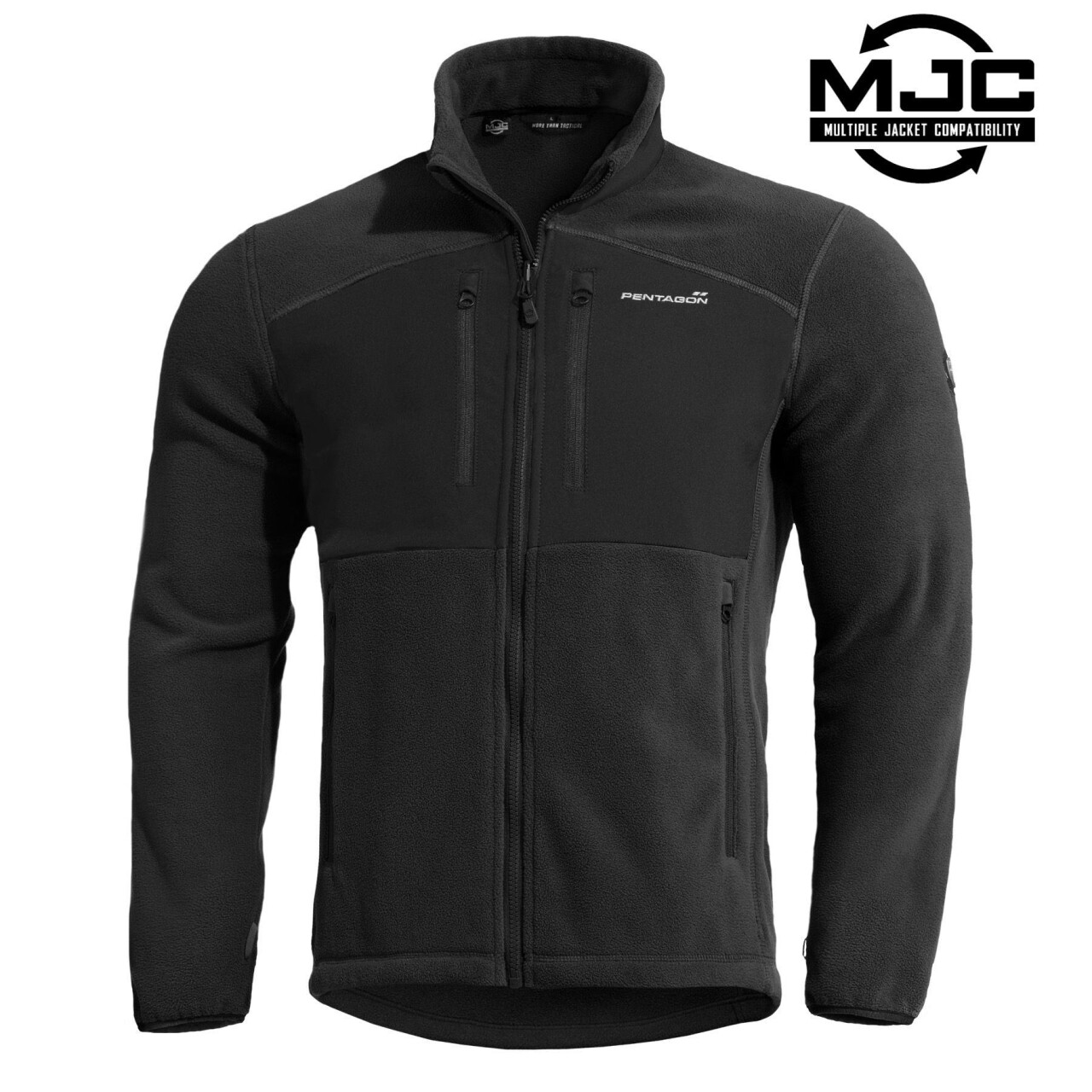 Bunda fleecová Pentagon Ajax Fleece - černá, XS