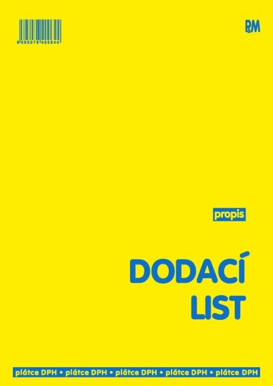 P&M Dodací list plátce A4 propisovací - 64