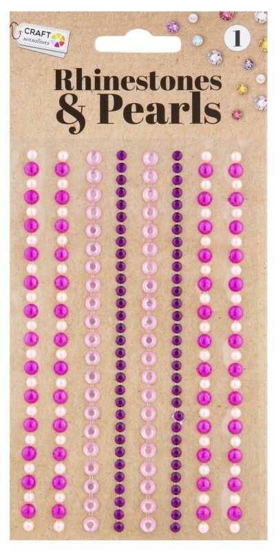 Craft Sensations Dekorační kamínky a perly - růžová - CR0315/1