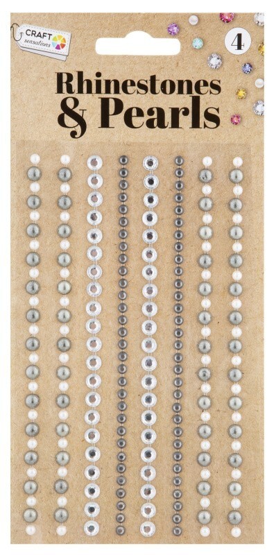 Craft Sensations Dekorační kamínky a perly - stříbrná - CR0315/4