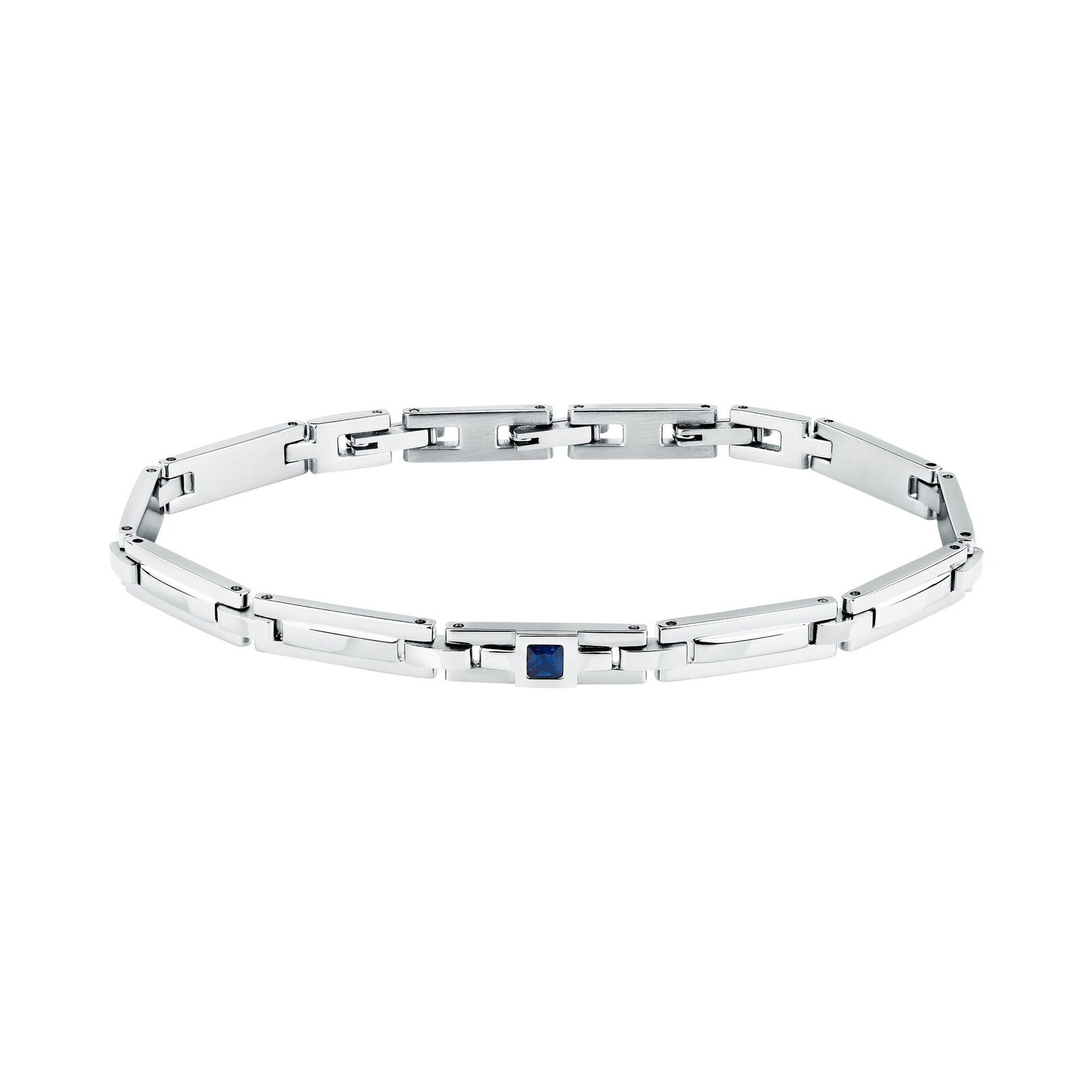 Morellato Pánský ocelový náramek s modrým zirkonem Motown SALS129