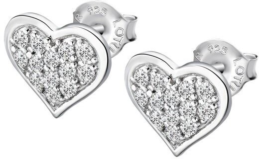 Lotus Silver Romantické stříbrné náušnice Srdce Moments LP3125-4/1