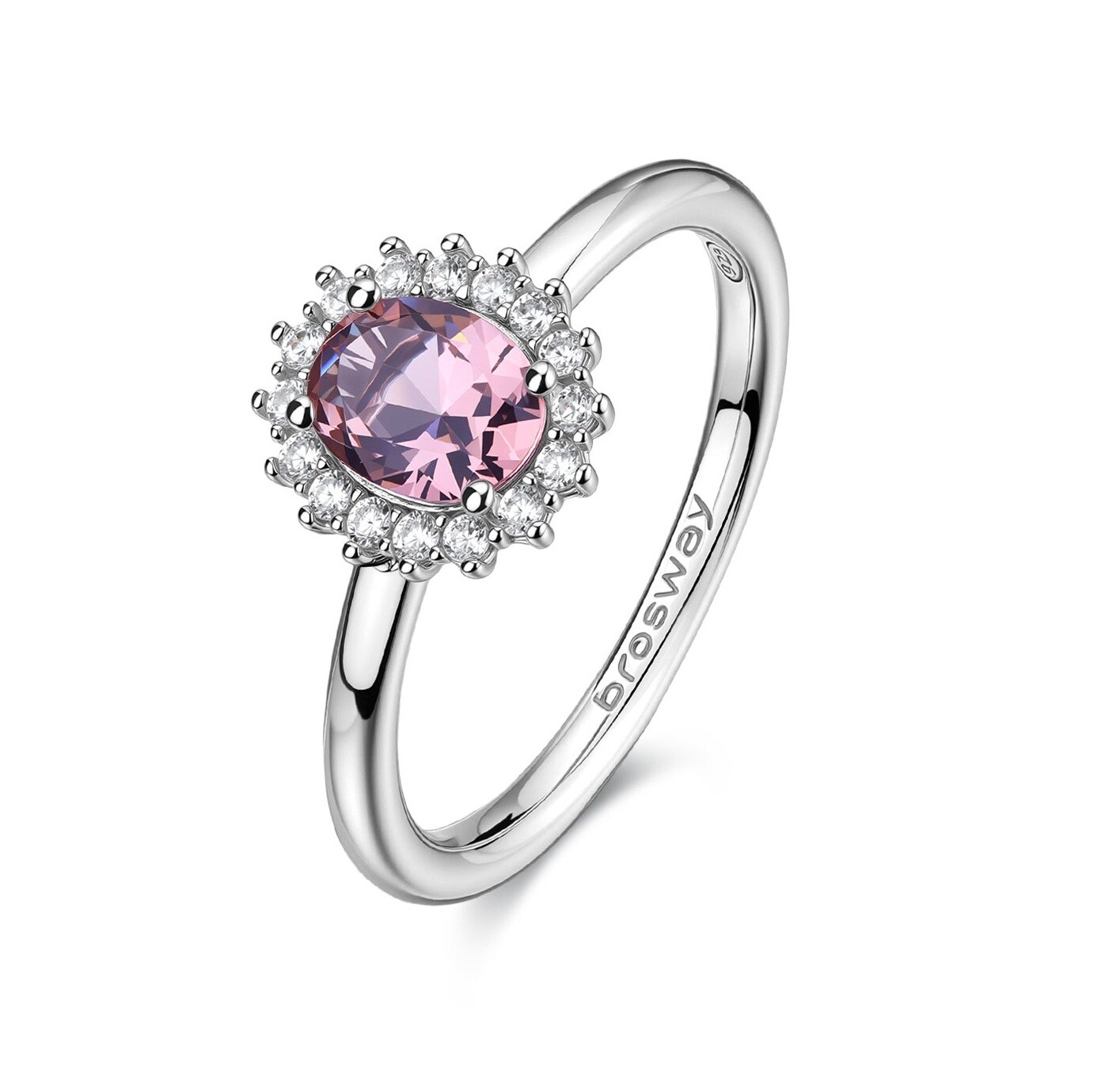 Brosway Elegantní stříbrný prsten Fancy Tender Pink FTP18 52 mm