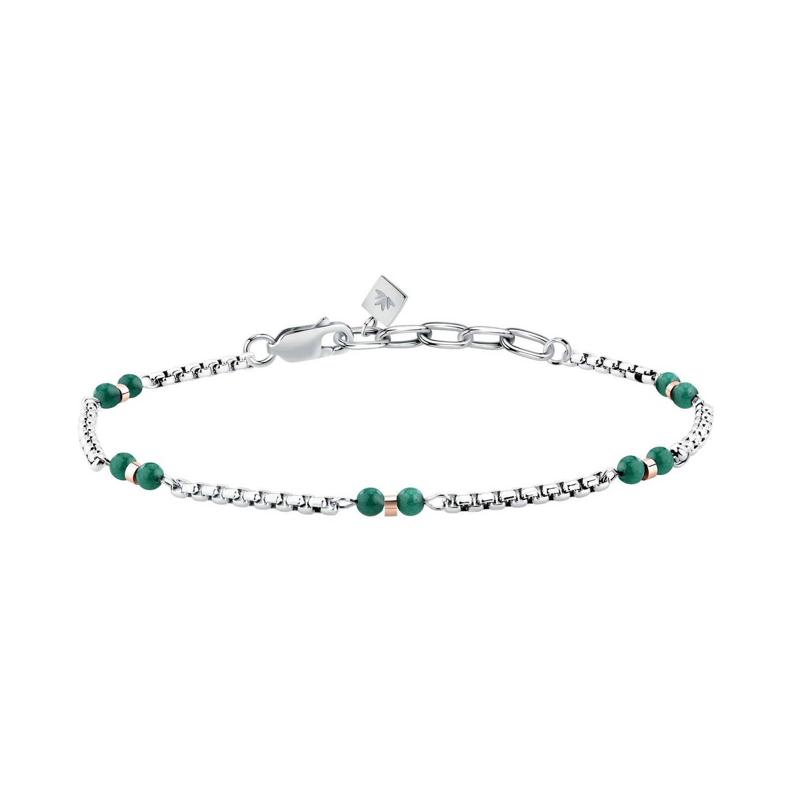 Morellato Pánský bicolor náramek s korálky křemenu Terra S1756