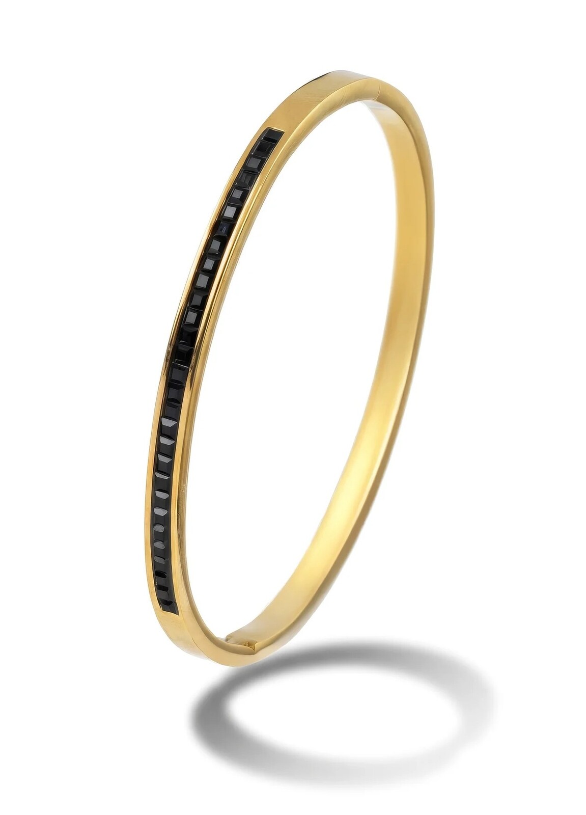 Emily Westwood Pevný náramek s černými krystaly Vera EWB250394G