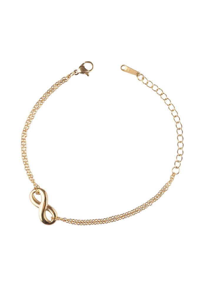 Emily Westwood Něžný pozlacený náramek Nekonečno EWB250375G