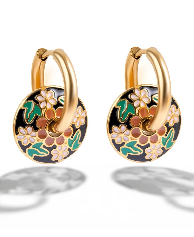 Emily Westwood Hravé pozlacené náušnice 2v1 EWE250258G