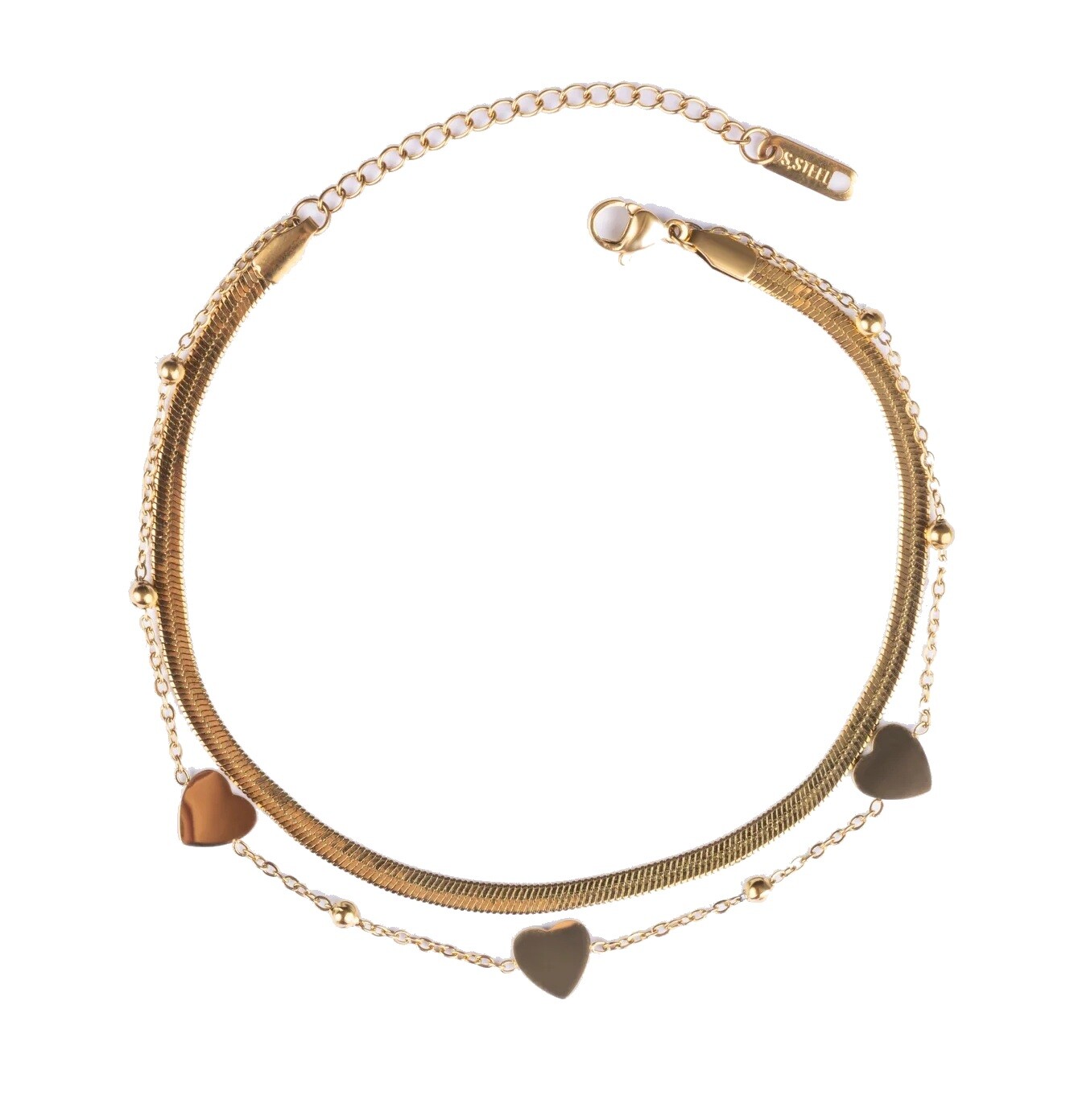 Emily Westwood Dvojitý pozlacený nákotník se srdíčky Miravie EWA250357G