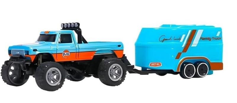 RC Monster Truck kRovový s přívěsem 1:64 RTR LED Tempomat 2,4GHz