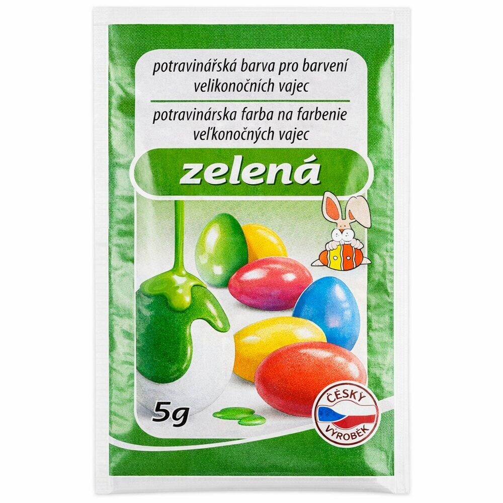 Potravinářská barva na vajíčka zelená 5 g -