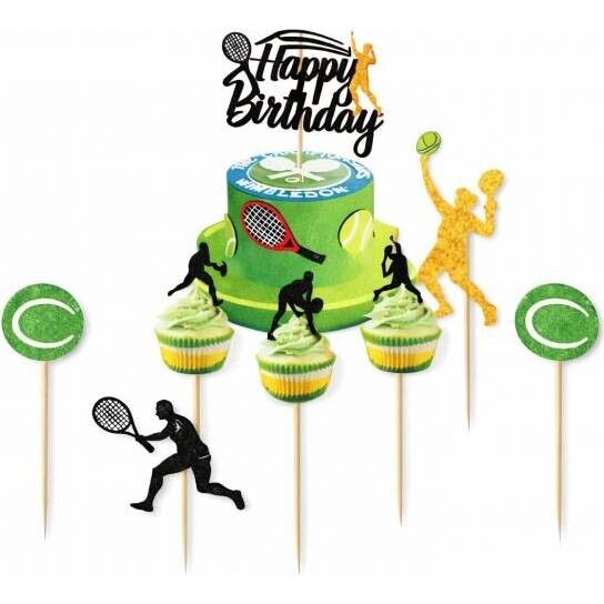 Zápichy na dort tenis, 11ks - Cakesicq