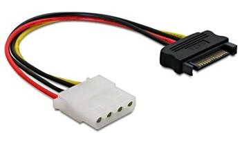 Redukce napájení SATA 15-pin samec na Molex samice 4-pin, 12cm
