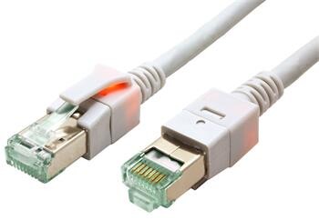 EasyLan S/FTP patchkabel kat. 6a, 1m, se světelnou identifikací, LSOH, šedý