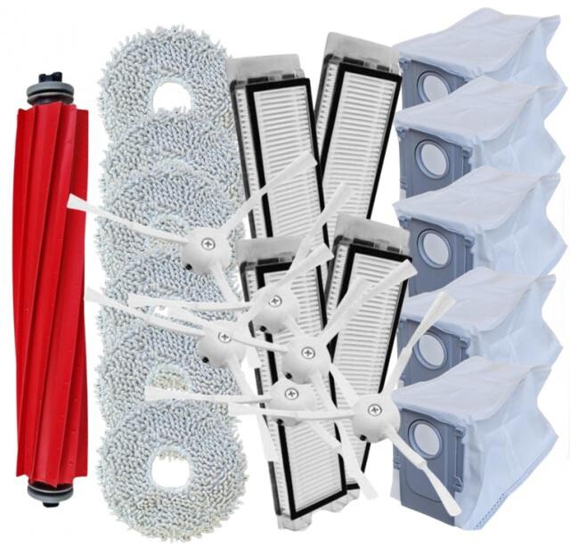 24ks Kartáče, HEPA filtry, mopy a sáčky pro ROBOROCK QRevo MaxV, QRevo Pro, QRevo S, QRevo+, sada