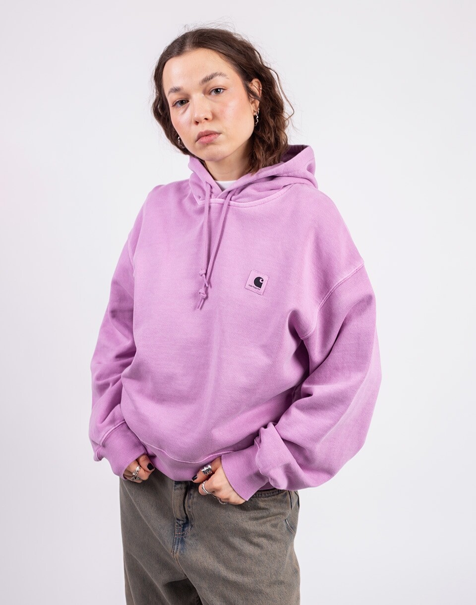 Carhartt WIP W' Hooded Nelson Sweat Gentle Puprle garment dyed L