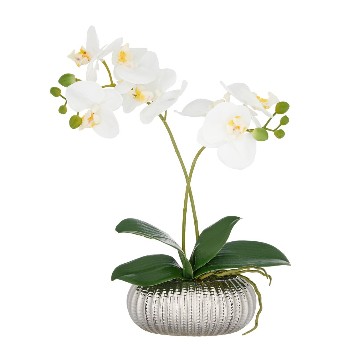 Gasper Umělá orchidej Phalaenopsis, 38 cm, bílá