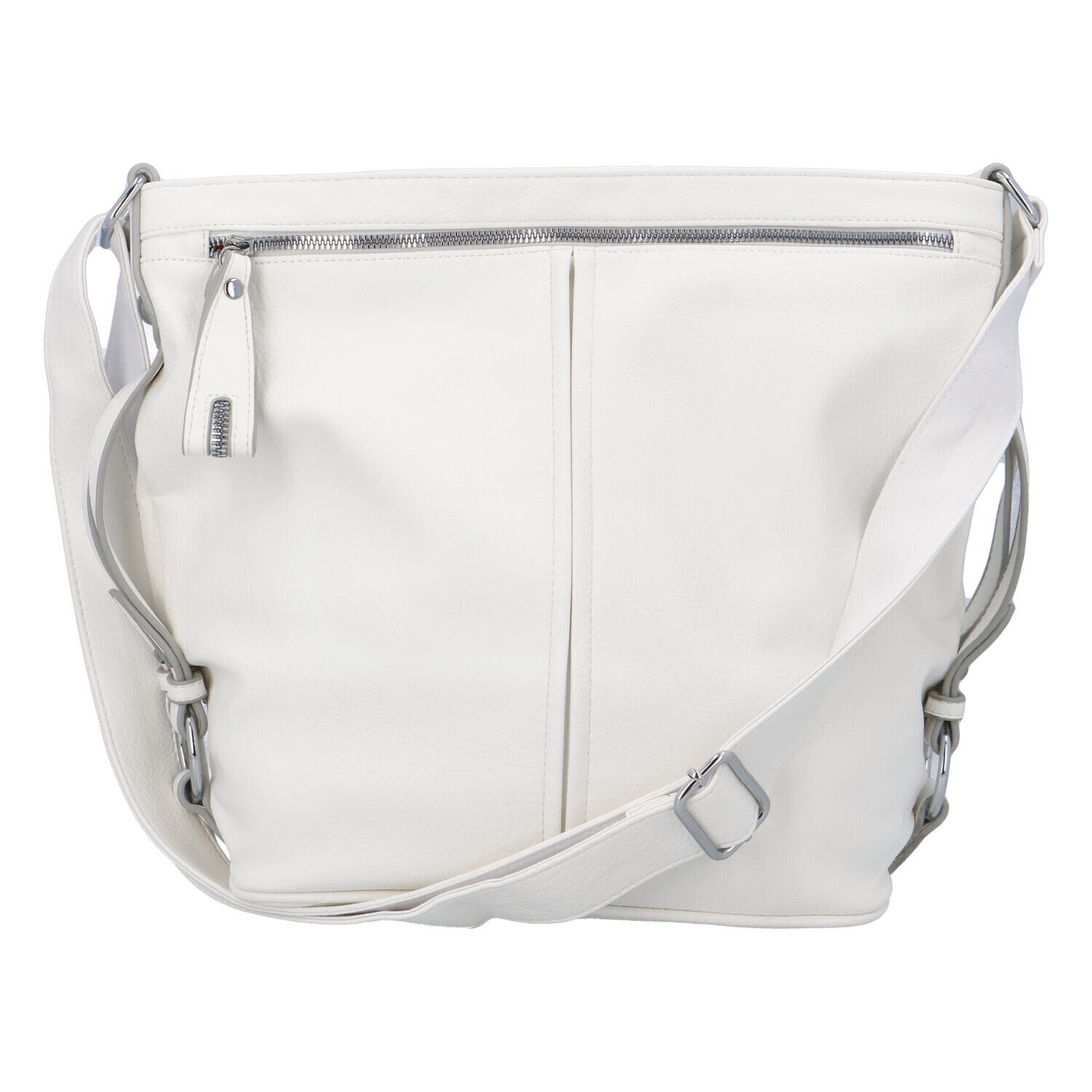 Velká prostorná crossbody kabelka Figo, bílá