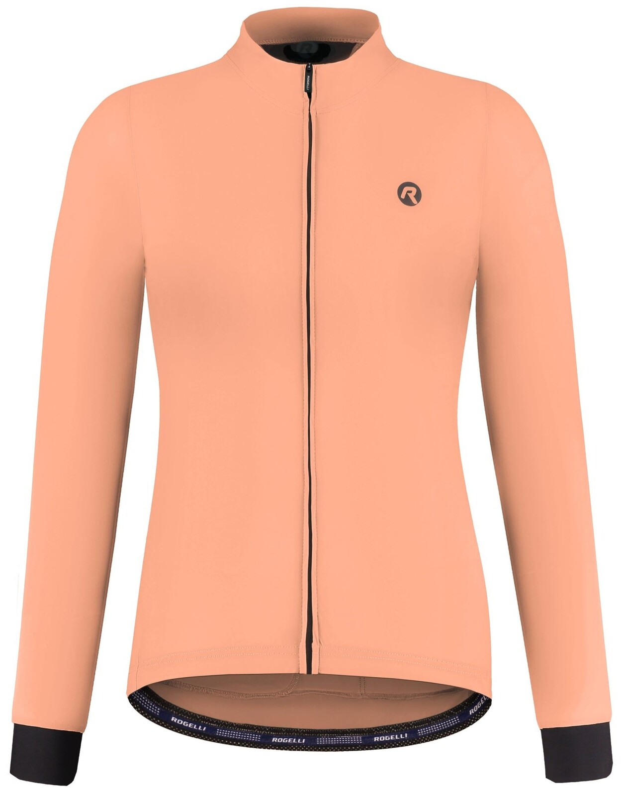 Dámský light cyklistický dres Rogelli SIGNATURE s dlouhým rukávem, oranžový 2XL