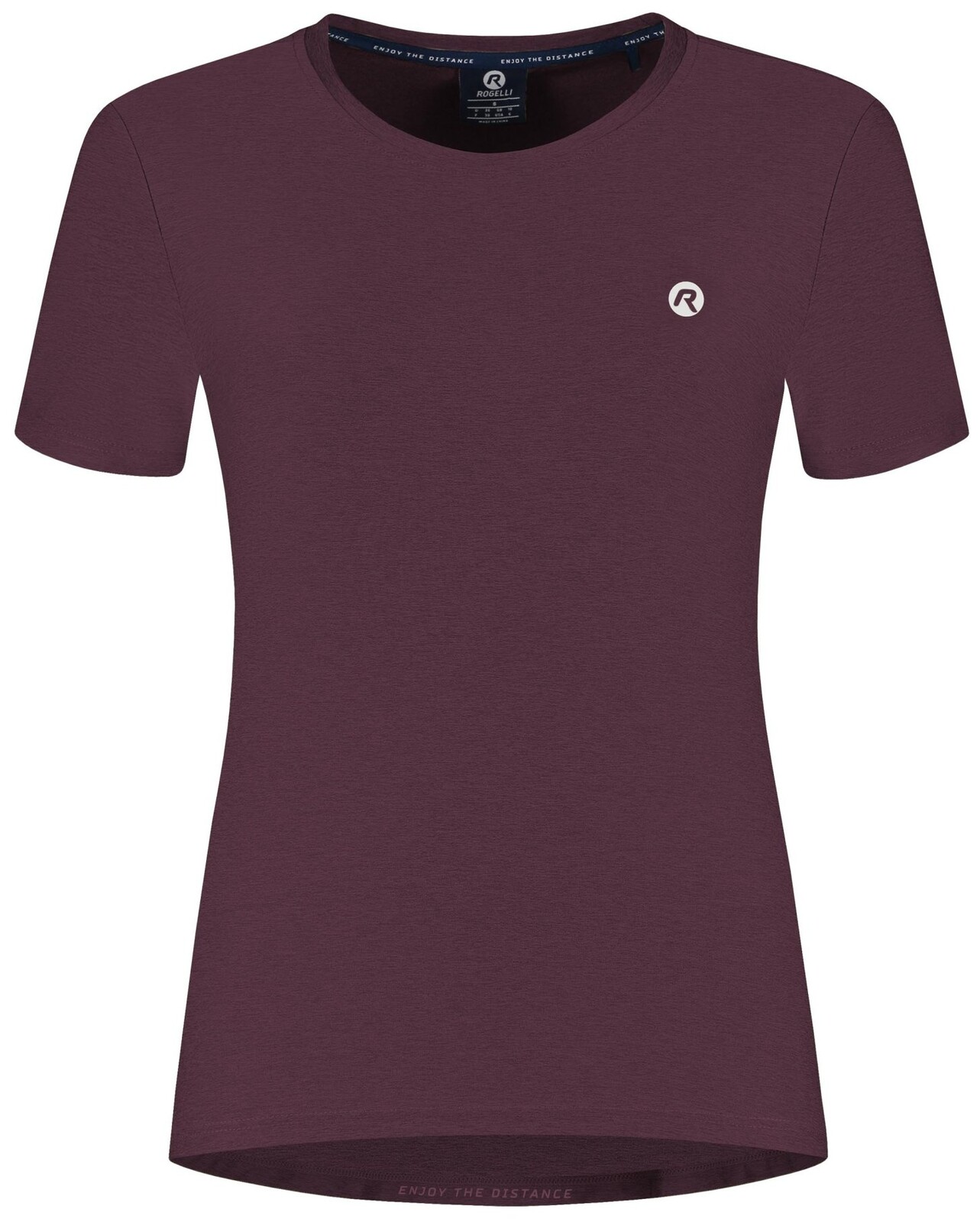 Dámské sportovní funkční tričko Rogelli ESSENTIAL, fialovovínové XS