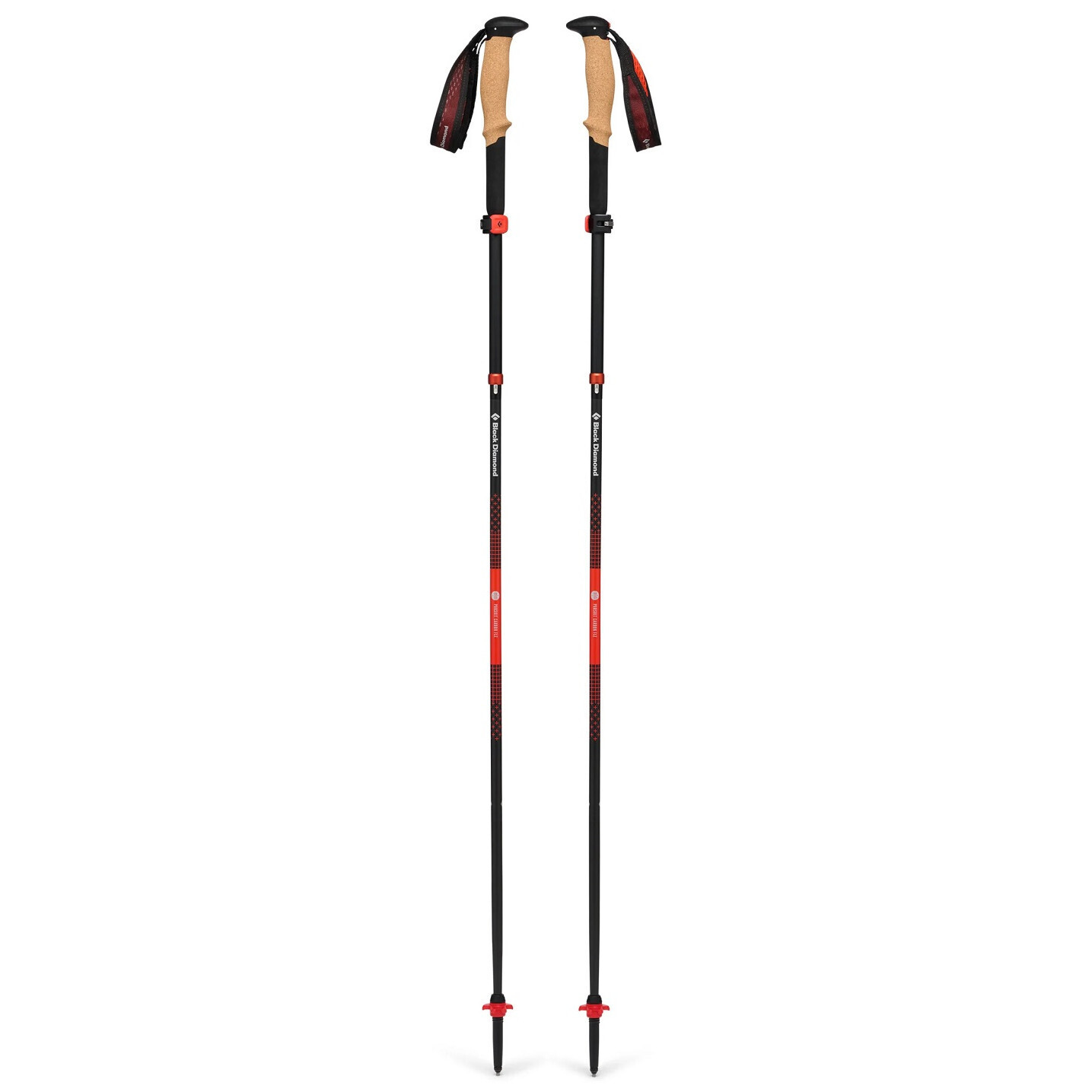 Trekové hole Black Diamond Pursuit Carbon FLZ Délka holí: 125 cm / Barva: černá/červená