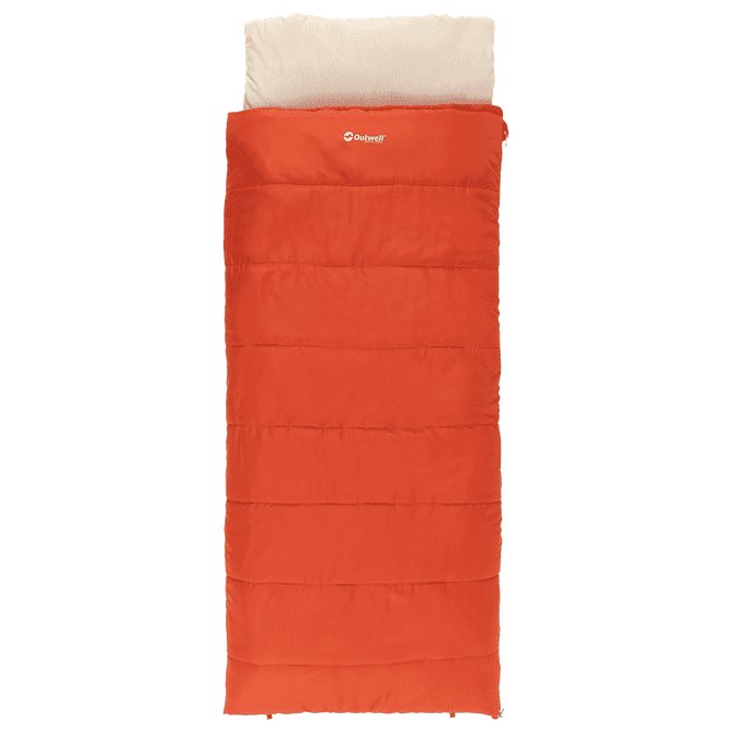 Dekový spacák Outwell Contour Lux Zip: Levý / Barva: červená