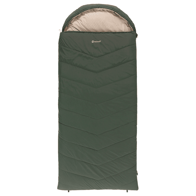 Dekový spacák Outwell Caldera Lux XL Zip: Levý / Barva: tmavě zelená