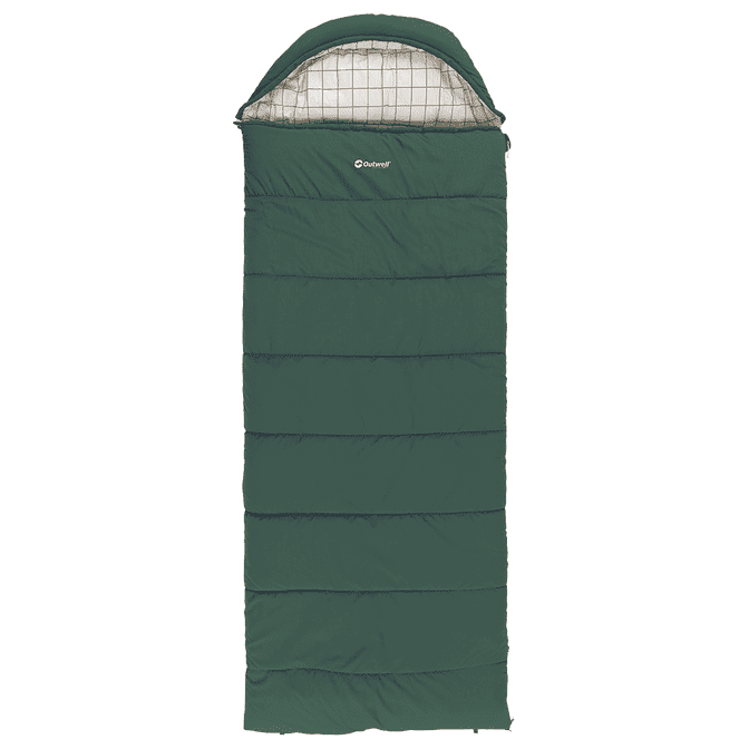 Dekový spacák Outwell Camper Prime Zip: Levý / Barva: tmavě zelená