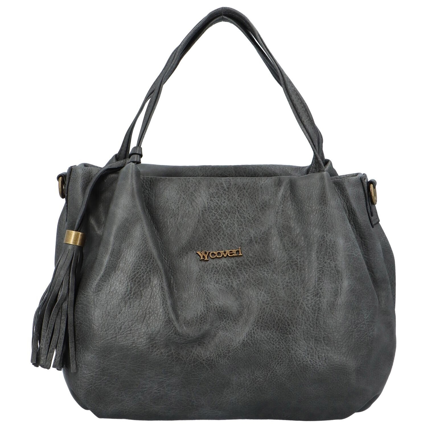 Trendová dámská koženková kabelka Elpoko, šedá