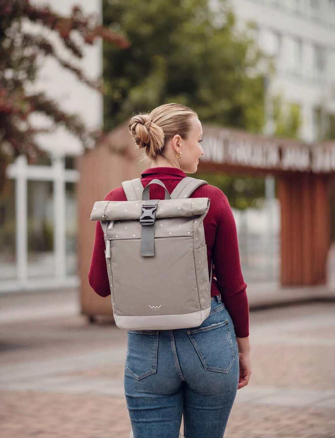 Batoh VUCH Virion Dotty Dark Grey, šedý