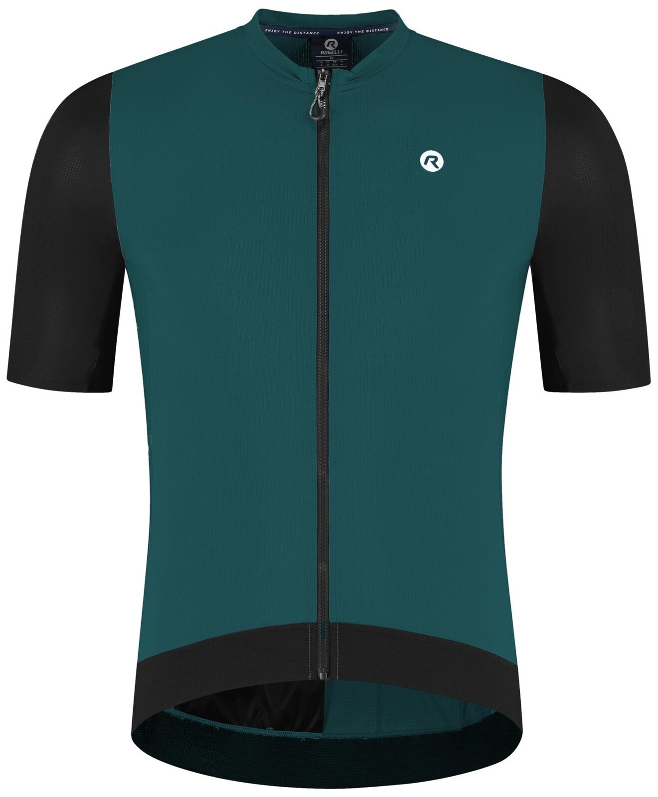 Aerodynamický cyklodres Rogelli DISTANCE II s krátkým rukávem, černo-modrozelený 2XL