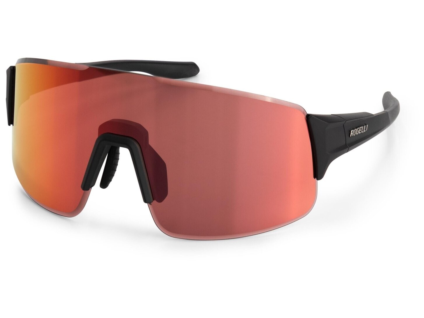 Sluneční sportovní brýle Rogelli SWIFT FULL REVO s filtrem 3, černé s červenou