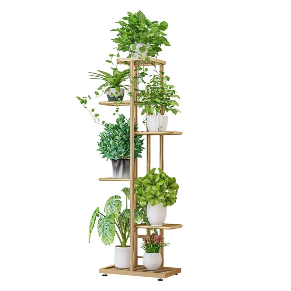 Kovový stojan na květiny TORRIA 3, zlatá