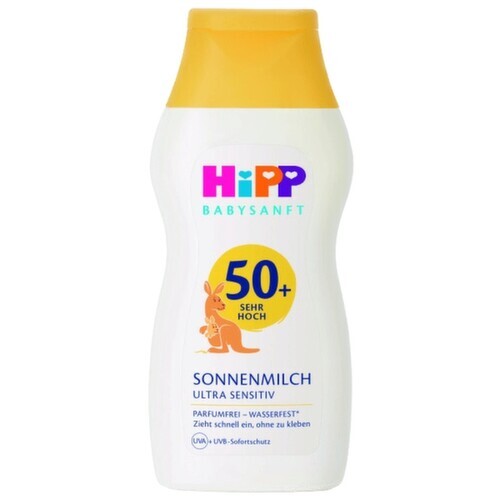HiPP BabySANFT opalovací mléko SPF50+ 200ml