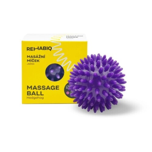 Rehabiq Masážní míček ježek, 7 cm, fialový