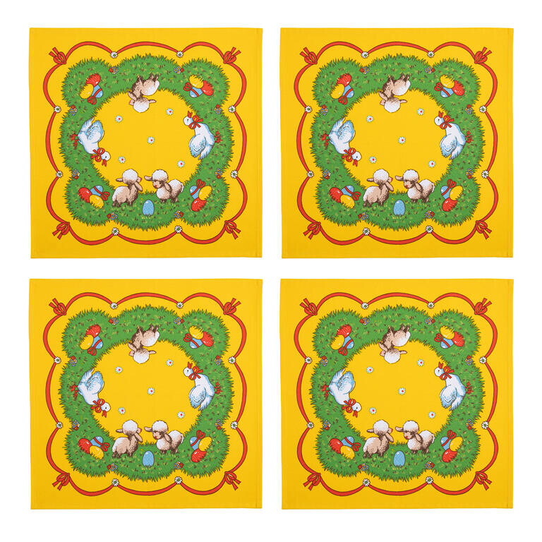 Sada 4 ubrousků VELIKONOČNÍ HUSIČKY 42 x 42 cm