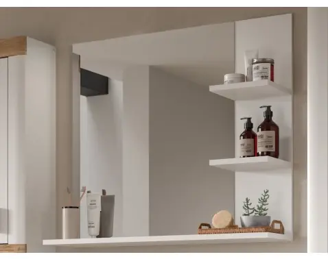 Zrcadlo s policemi Laredo, bílé